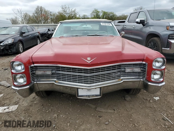 1966 Cadillac DeVille z VIN F6287812, wystawiony jako Copart lot #76001014 z przebiegiem 83 176 mil mil oraz Czysty tytuł • Clean title. Historia ofert i sprzedaży dostępna na DreamBid. Obrazek 5.