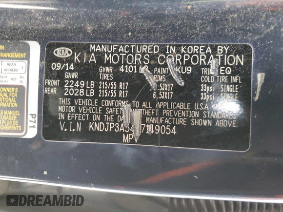 2015 Kia Soul + with VIN KNDJP3A54F7149054, listed as a Copart auction lot 45642695 with 118,565 mi miles and Salvage Title. Bid and sale history available at carsss.com. Image 12.