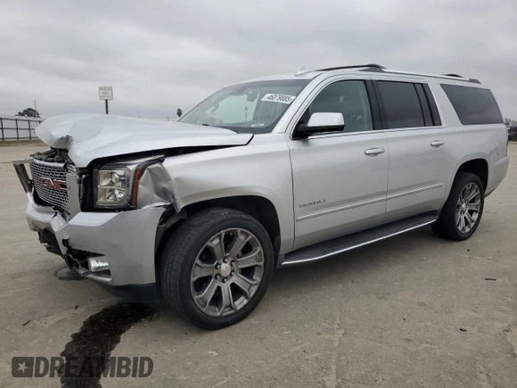 2017 GMC Yukon XL Denali with VIN 1GKS2HKJ8HR222286, listed as a Copart auction lot 46079885 with 84,243 mi miles and Salvage Title. Bid and sale history available at carsss.com. Image 1.