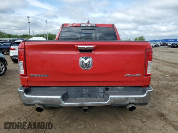 2020 Ram 1500 Big Horn with VIN 1C6SRFFT2LN126099, listed as a Copart auction lot 57753095 with 21,419 mi miles and Salvage title. Bid and sale history available at DreamBid. Image 6.