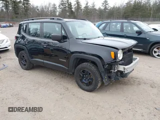 2016 Jeep Renegade Sport with VIN ZACCJBAWXGPC59902, listed as a IAAI auction lot 41226570 with 133,496 mi miles. Bid and sale history available at carsss.com. Image 1.