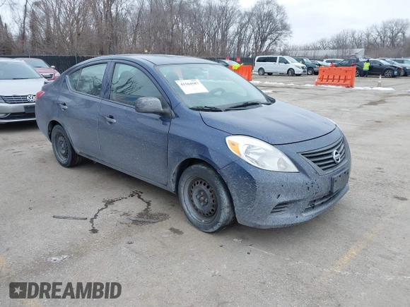 2014 Nissan Versa S Plus with VIN 3N1CN7AP4EL837978, listed as a IAAI auction lot 41564587 with 188,862 mi miles and . Bid and sale history available at DreamBid. Image 1.