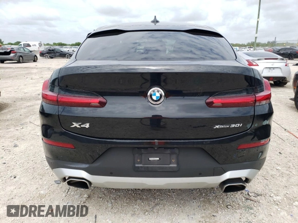 2022 BMW X4 xDrive30i with VIN 5UX33DT09N9J72228, listed as a Copart auction lot 57363773 with 0 mi miles. Bid and sale history available at carsss.com. Image 6.