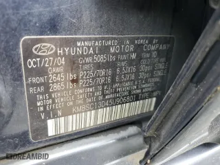 2005 Hyundai Santa Fe GLS with VIN KM8SC13D45U906801, listed as a Copart auction lot 53427275 with 199,612 mi miles and Clean Title. Bid and sale history available at carsss.com. Image 13.