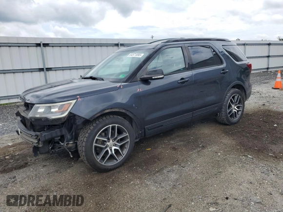 2017 Ford Explorer Sport z VIN 1FM5K8GT9HGD80193, wystawiony jako Copart lot #64571895 z przebiegiem 128 603 mil mil oraz Szkoda całkowita • Salvage title. Historia ofert i sprzedaży dostępna na DreamBid. Obrazek 1.