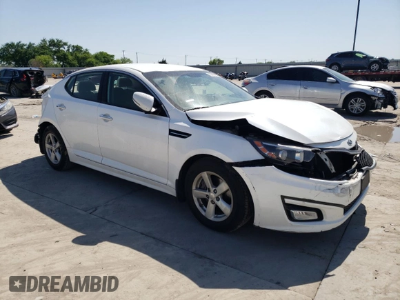 2015 Kia Optima LX with VIN KNAGM4A75F5558943, listed as a Copart auction lot 52299685 with 132,724 mi miles and Salvage Title. Bid and sale history available at carsss.com. Image 4.