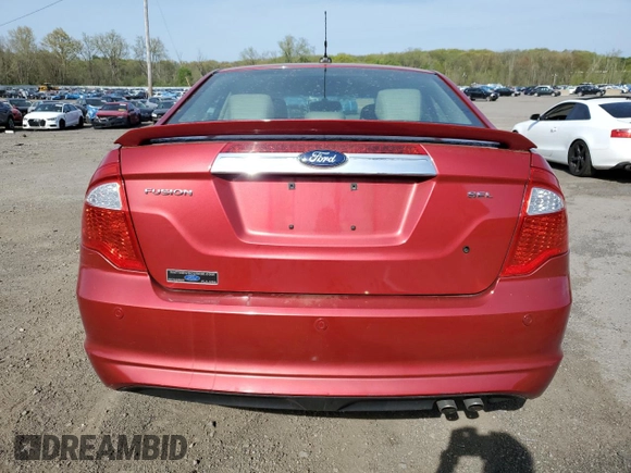 2011 Ford Fusion SEL with VIN 3FAHP0JA3BR230825, listed as a Copart auction lot 55125175 with 97,192 mi miles and Salvage Title. Bid and sale history available at DreamBid. Image 6.