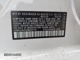 2017 Volkswagen Golf GTI S with VIN 3VW447AU2HM006775, listed as a Copart auction lot 58157214 with 48,713 mi miles and Salvage Title. Bid and sale history available at carsss.com. Image 15.