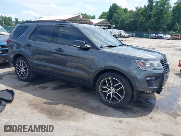 2018 Ford Explorer Sport z VIN 1FM5K8GT3JGC47533, wystawiony jako IAAI lot #42548905 z przebiegiem 163 039 mil mil oraz . Historia ofert i sprzedaży dostępna na DreamBid. Obrazek 1.