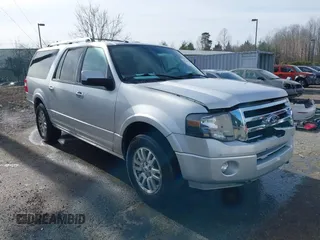 2014 Ford Expedition Max Limited z VIN 1FMJK2A53EEF08957, wystawiony jako IAAI lot #41747840 z przebiegiem 211 489 mil mil oraz . Historia ofert i sprzedaży dostępna na DreamBid. Obrazek 1.