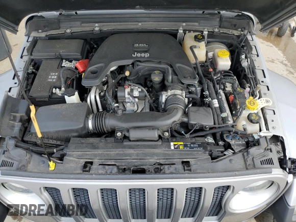 2020 Jeep Wrangler Unlimited Sahara with VIN 1C4HJXEG7LW297722, listed as a Copart auction lot 55295025 with 69,064 mi miles and Salvage title. Bid and sale history available at DreamBid. Image 12.