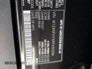 2024 Mercedes-Benz Sprinter with VIN W1Z4NFHYXRP650336, listed as a Copart auction lot 53669065 with 12,256 mi miles and Salvage Title. Bid and sale history available at DreamBid. Image 13.