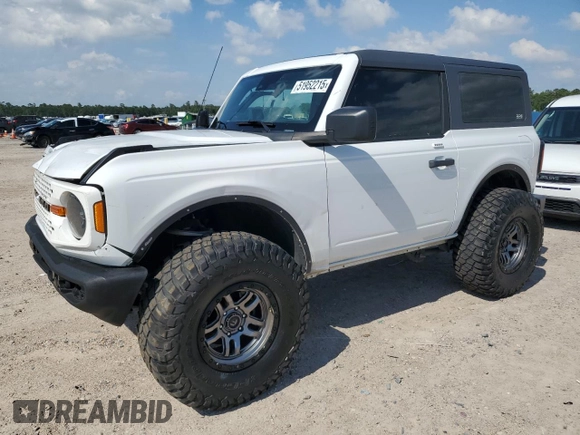2022 Ford Bronco with VIN 1FMDE5AHXNLB04386, listed as a Copart auction lot 51952215 with 36,839 mi miles and Salvage title. Bid and sale history available at DreamBid. Image 1.