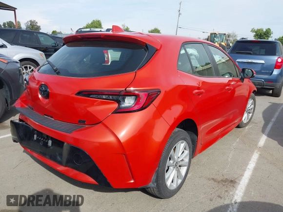 2023 Toyota Corolla Hatchback SE with VIN JTND4MBE0P3207286, listed as a IAAI auction lot 42170395 with 26,564 mi miles. Bid and sale history available at carsss.com. Image 4.