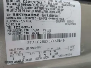 2003 Ford Crown Victoria Standard с VIN 2FAFP73WX3X182848, выставлен на аукционе IAAI как лот 42438856 с пробегом 169 707 миль миль и . История ставок и продаж доступна на DreamBid. Изображение 9.