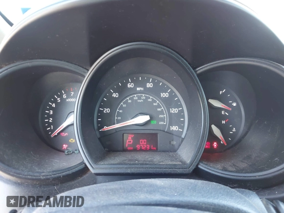 2014 Kia Rio LX with VIN KNADM4A3XE6408514, listed as a IAAI auction lot 41638709 with 97,231 mi miles. Bid and sale history available at carsss.com. Image 7.