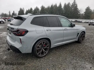 2022 BMW X3 M with VIN 5YM13EC02N9K67297, listed as a Copart auction lot 86645084 with 23,792 mi miles and Salvage Title. Bid and sale history available at carsss.com. Image 3.