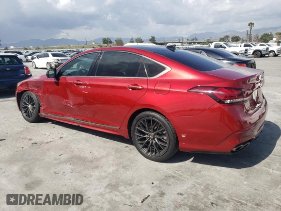 2019 Genesis G80 Sport with VIN KMHGN4JB6KU291019, listed as a Copart auction lot 51709175 with 82,982 mi miles and Salvage title. Bid and sale history available at DreamBid. Image 2.