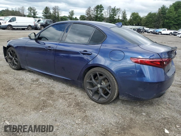 2019 Alfa Romeo Giulia Sport with VIN ZARFAMAN9K7612254, listed as a Copart auction lot 67827404 with 88,116 mi miles and Salvage Title. Bid and sale history available at carsss.com. Image 2.