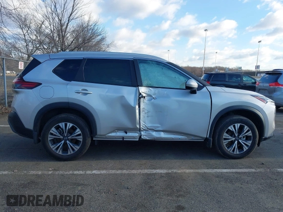 2023 Nissan Rogue SV with VIN JN8BT3BB5PW214218, listed as a IAAI auction lot 41593119 with 31,567 mi miles and . Bid and sale history available at DreamBid. Image 13.
