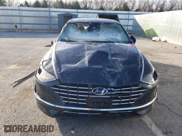 2022 Hyundai Sonata Hybrid Blue with VIN KMHL24JJ0NA037620, listed as a Copart auction lot 49691165 with 34,072 mi miles and Salvage Title. Bid and sale history available at carsss.com. Image 5.