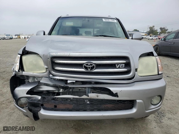 2004 Toyota Sequoia Limited with VIN 5TDZT38AX4S221993, listed as a Copart auction lot 50281755 with 185,007 mi miles and Salvage Title. Bid and sale history available at carsss.com. Image 5.
