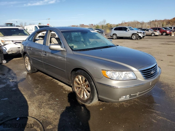 2009 Hyundai Azera GLS with VIN KMHFC46D69A372965, listed as a Copart auction lot 79397374 with 106,207 mi miles and Salvage Title. Bid and sale history available at carsss.com. Image 4.