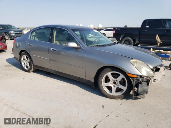 2004 Infiniti G35 w/Leather with VIN JNKCV51E64M616854, listed as a Copart auction lot 75179004 with Not Provided miles and Salvage Title. Bid and sale history available at DreamBid. Image 4.