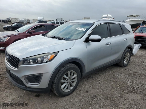 2016 Kia Sorento LX with VIN 5XYPG4A56GG122023, listed as a Copart auction lot 47386125 with 128,504 mi miles and Salvage Title. Bid and sale history available at carsss.com. Image 1.