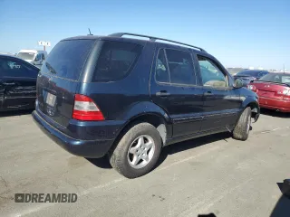 2001 Mercedes-Benz M-Class with VIN 4JGAB54E91A273561, listed as a Copart auction lot 72458374 with 152,035 mi miles and Clean Title. Bid and sale history available at carsss.com. Image 3.