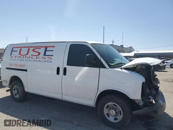 2016 Chevrolet Express Cargo with VIN 1GCWGAFF5G1190275, listed as a Copart auction lot 54185295 with 103,253 mi miles and Salvage title. Bid and sale history available at DreamBid. Image 4.