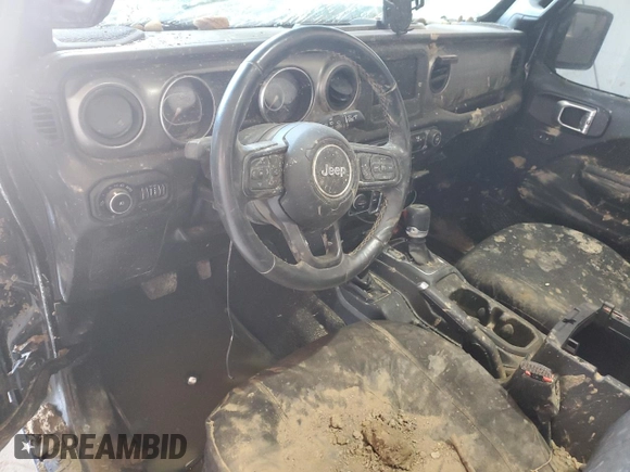 2021 Jeep Wrangler Unlimited Sport S with VIN 1C4HJXDN3MW645369, listed as a Copart auction lot 48529445 with Not Provided miles and Salvage Title. Bid and sale history available at carsss.com. Image 8.