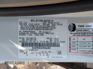 2012 Ford Fusion SEL with VIN 3FAHP0JG3CR266407, listed as a IAAI auction lot 42065260 with 181,315 mi miles and . Bid and sale history available at carsss.com. Image 9.