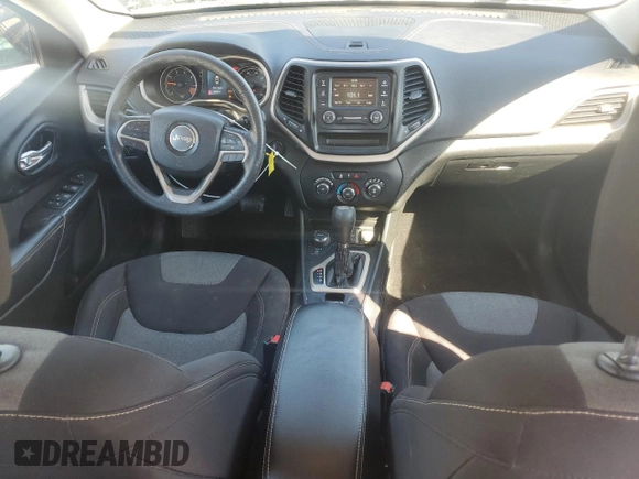 2015 Jeep Cherokee Sport with VIN 1C4PJMAB4FW588042, listed as a Copart auction lot 45660385 with 186,455 mi miles and Salvage Title. Bid and sale history available at carsss.com. Image 8.