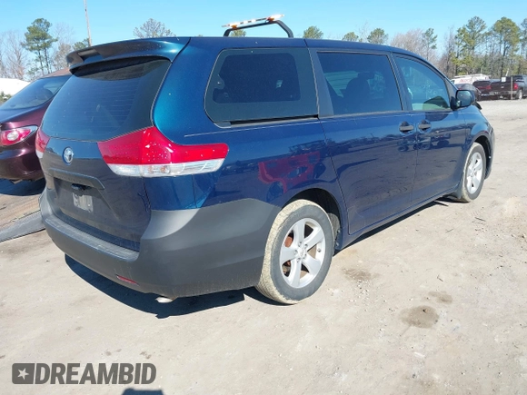 2012 Toyota Sienna with VIN 5TDZK3DC0CS196952, listed as a IAAI auction lot 41674818 with 135,630 mi miles and . Bid and sale history available at DreamBid. Image 4.