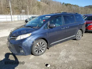 2018 Toyota Sienna XLE with VIN 5TDDZ3DC3JS189979, listed as a Copart auction lot 46986915 with 0 mi miles and Salvage Title. Bid and sale history available at carsss.com. Image 1.