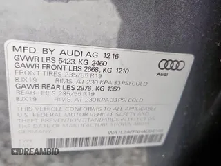 2017 Audi Q5 Premium Plus с VIN WA1L2AFPXHA094146, выставлен на аукционе Copart как лот 60599065 с пробегом 21 935 миль миль и Списание • Salvage title. История ставок и продаж доступна на DreamBid. Изображение 14.