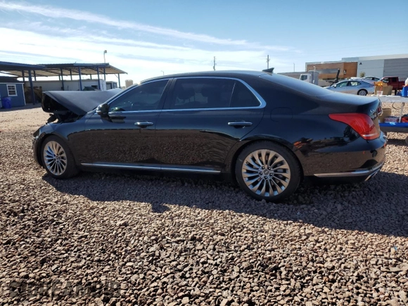 2017 Genesis G90 Ultimate with VIN KMHG54JH1HU031365, listed as a Copart auction lot 42460714 with 114,816 mi miles and Salvage Title. Bid and sale history available at carsss.com. Image 2.