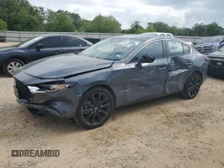 2025 Mazda 3 S Carbon Edition with VIN 3MZBPBCM9SM454419, listed as a Copart auction lot 53980195 with 8,866 mi miles and Clean Title. Bid and sale history available at DreamBid. Image 1.
