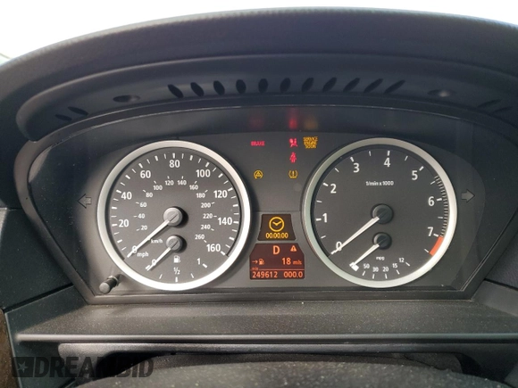 2007 BMW 5 Series 530xi with VIN WBANF73517CU25107, listed as a Copart auction lot 45581435 with 249,612 mi miles and Salvage Title. Bid and sale history available at carsss.com. Image 9.