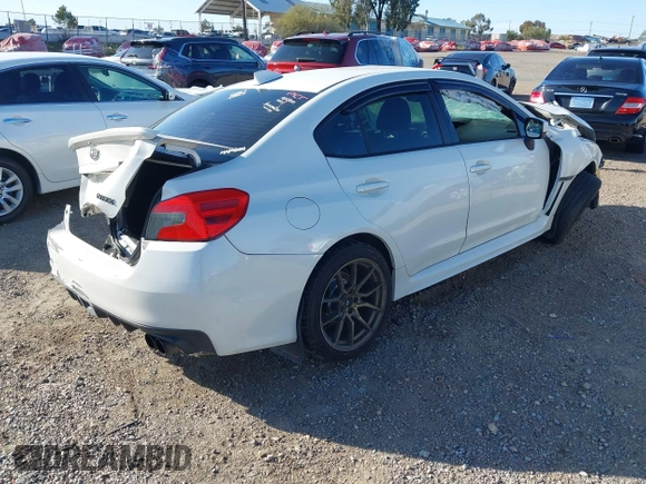2017 Subaru WRX with VIN JF1VA1B69H9839698, listed as a IAAI auction lot 41820303 with 0 mi miles. Bid and sale history available at carsss.com. Image 4.