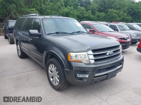2015 Ford Expedition Max Limited with VIN 1FMJK1KT3FEF49677, listed as a IAAI auction lot 42114322 with 130,649 mi miles. Bid and sale history available at carsss.com. Image 1.