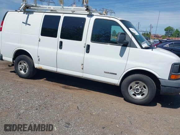 2006 GMC Savana Cargo with VIN 1GTGG25V661219848, listed as a IAAI auction lot 42142102 with 157,262 mi miles and . Bid and sale history available at carsss.com. Image 1.