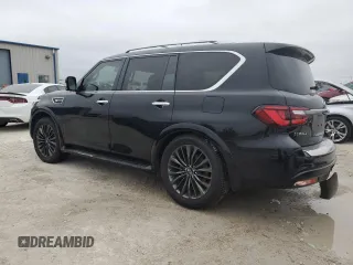 2021 Infiniti QX80 LUXE with VIN JN8AZ2AF6M9715895, listed as a Copart auction lot 72437294 with 42,582 mi miles and Salvage Title. Bid and sale history available at carsss.com. Image 2.