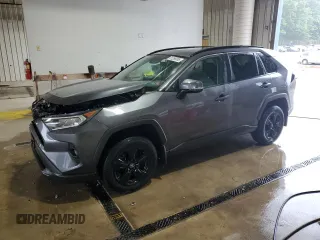 2019 Toyota RAV4 XLE with VIN 2T3P1RFV7KC060585, listed as a Copart auction lot 61266565 with 97,539 mi miles and Salvage title. Bid and sale history available at DreamBid. Image 1.