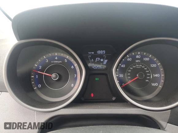2016 Hyundai Elantra SE with VIN KMHDH4AE1GU645900, listed as a Copart auction lot 56378265 with 40,206 mi miles and Salvage title. Bid and sale history available at DreamBid. Image 9.