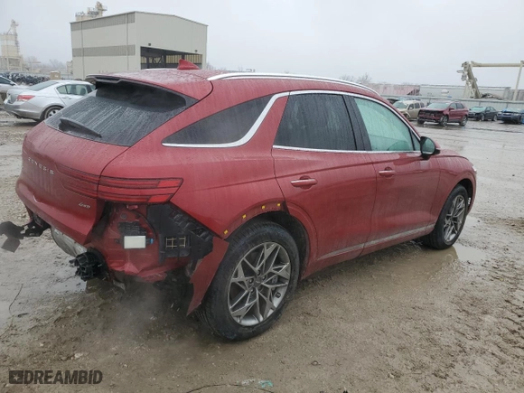 2023 Genesis GV70 2.5T with VIN KMUMADTB4PU108379, listed as a Copart auction lot 43606665 with 49,986 mi miles and Salvage Title. Bid and sale history available at carsss.com. Image 3.