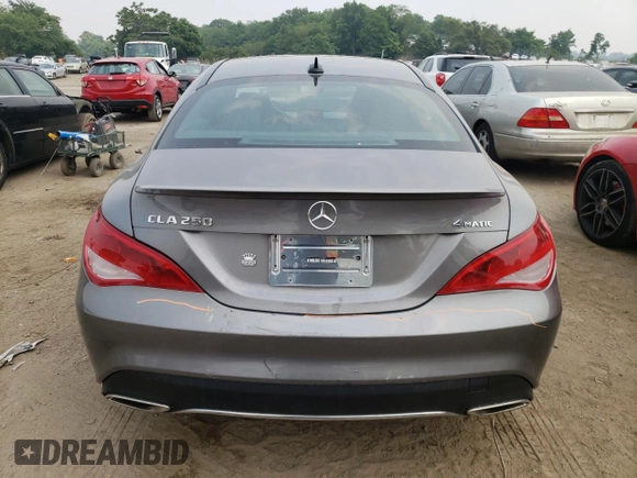 2017 Mercedes-Benz CLA 250 with VIN WDDSJ4GB5HN399657, listed as a Copart auction lot 54274123 with 66,036 mi miles and . Bid and sale history available at DreamBid. Image 6.
