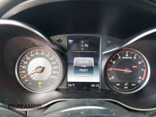 2017 Mercedes-Benz C 63 S AMG with VIN WDDWJ8HB4HF369941, listed as a Copart auction lot 77684344 with 76,231 mi miles and Salvage Title. Bid and sale history available at carsss.com. Image 9.