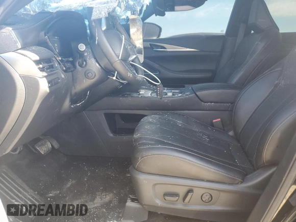 2025 Infiniti QX60 Luxe with VIN 5N1AL1FS8SC333957, listed as a Copart auction lot 57148515 with 22,624 mi miles and Salvage title. Bid and sale history available at DreamBid. Image 7.